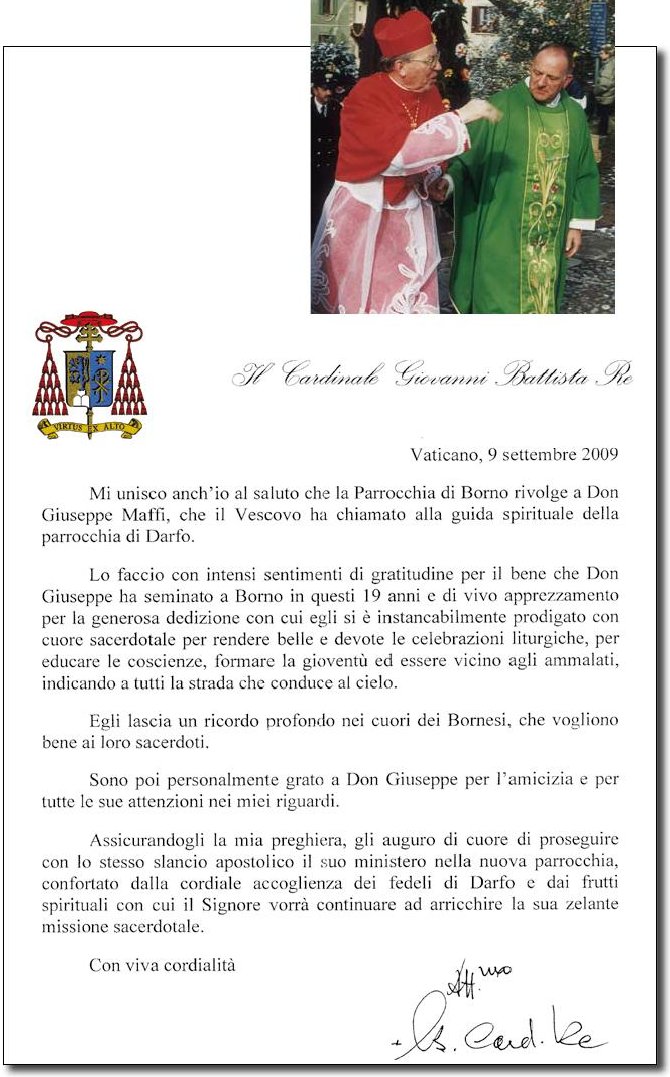 Saluto del Cardinale G. Battista Re