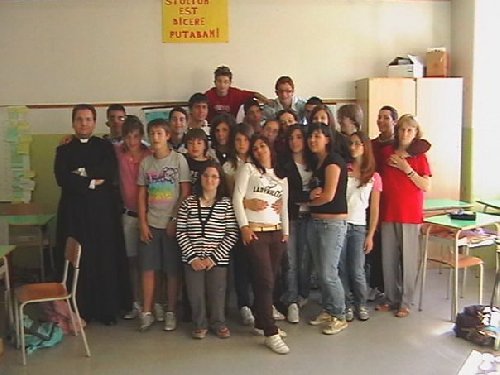 con ragazzi in classe