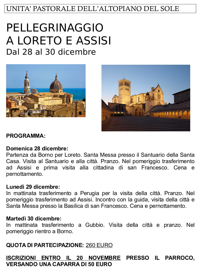 pellegrinaggio Assisi-Loreto