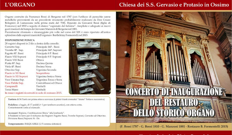 INAUGURATO IL RESTAURO DELL’ORGANO