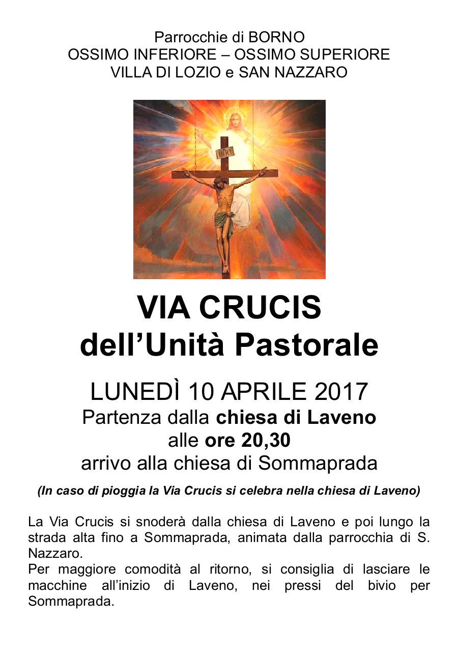10-4-2017: Via Crucis dell'Unità Pastorale a Laveno di Lozio