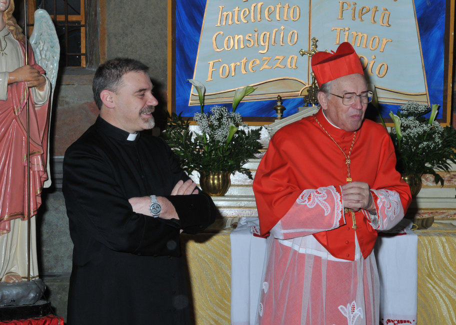 Con il card. Giovanni Battista Re.