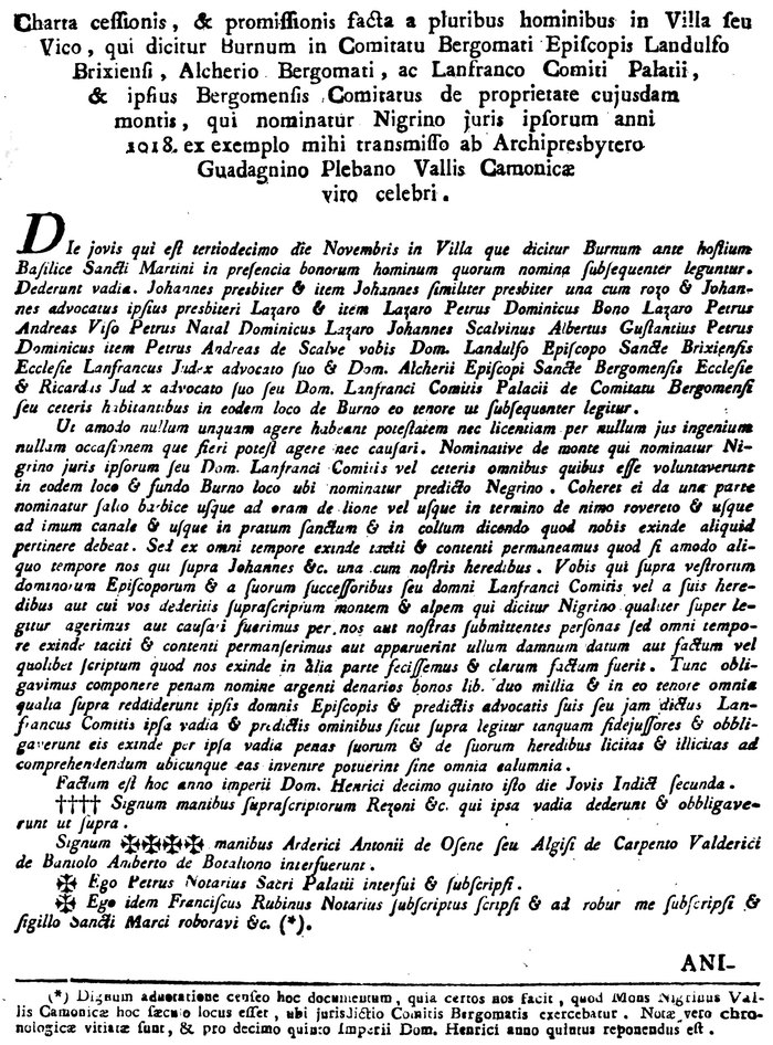 documento antico Borno