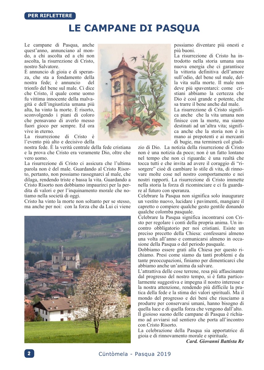Cuntomela Pasqua 2019