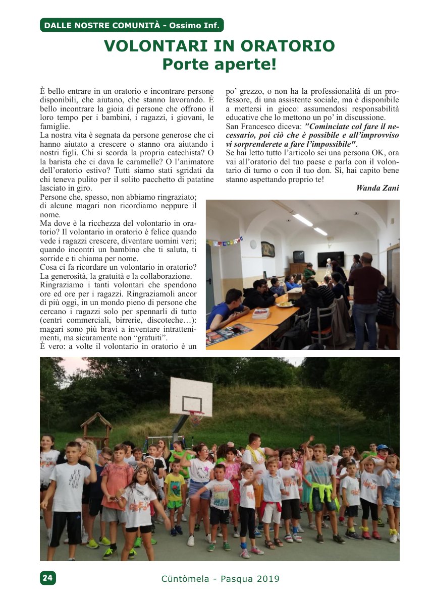Cuntomela Pasqua 2019