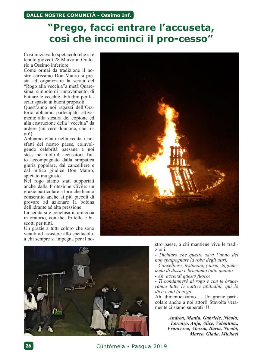 Cuntomela Pasqua 2019