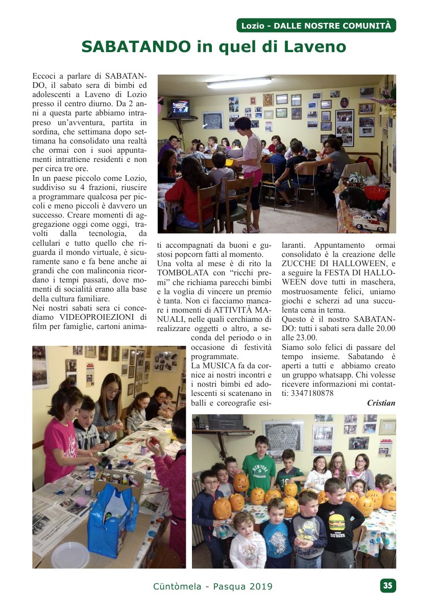Cuntomela Pasqua 2019
