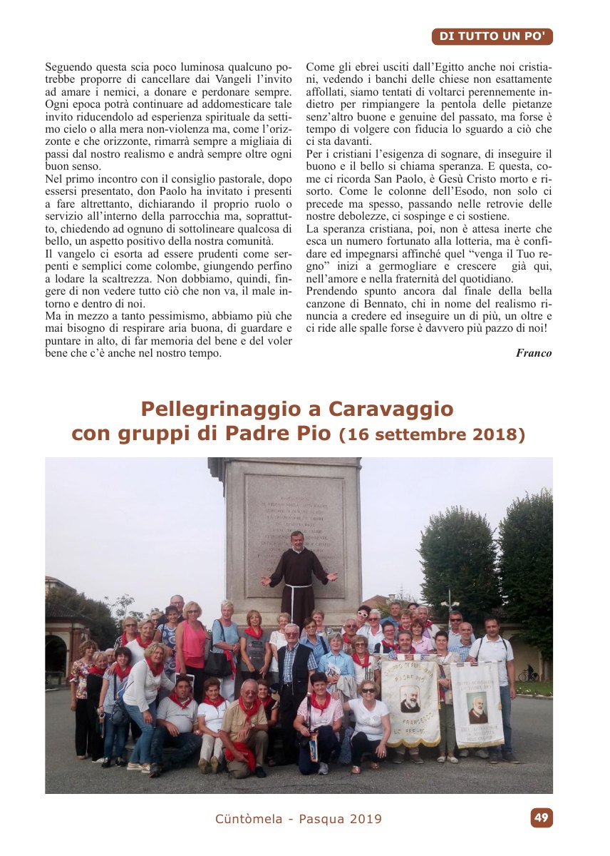 Cuntomela Pasqua 2019