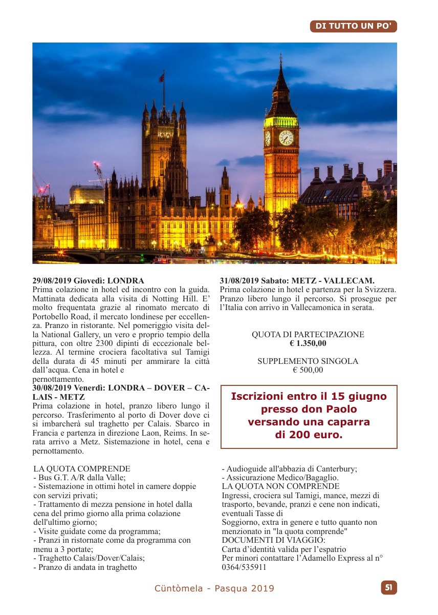 Cuntomela Pasqua 2019