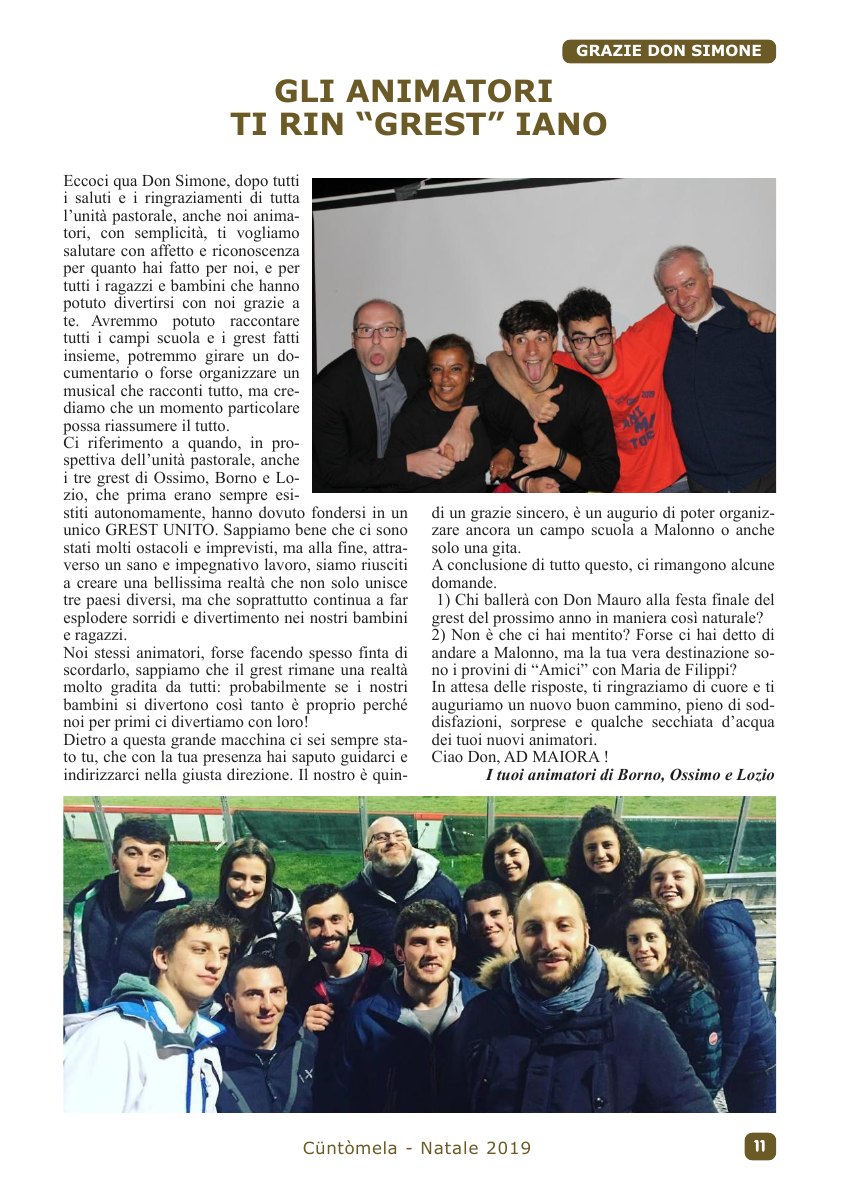 Cuntomela Natale 2019