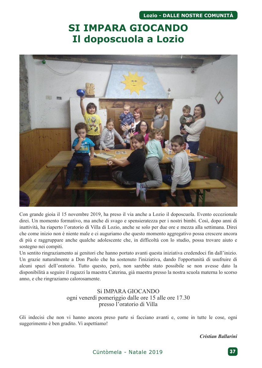 Cuntomela Natale 2019