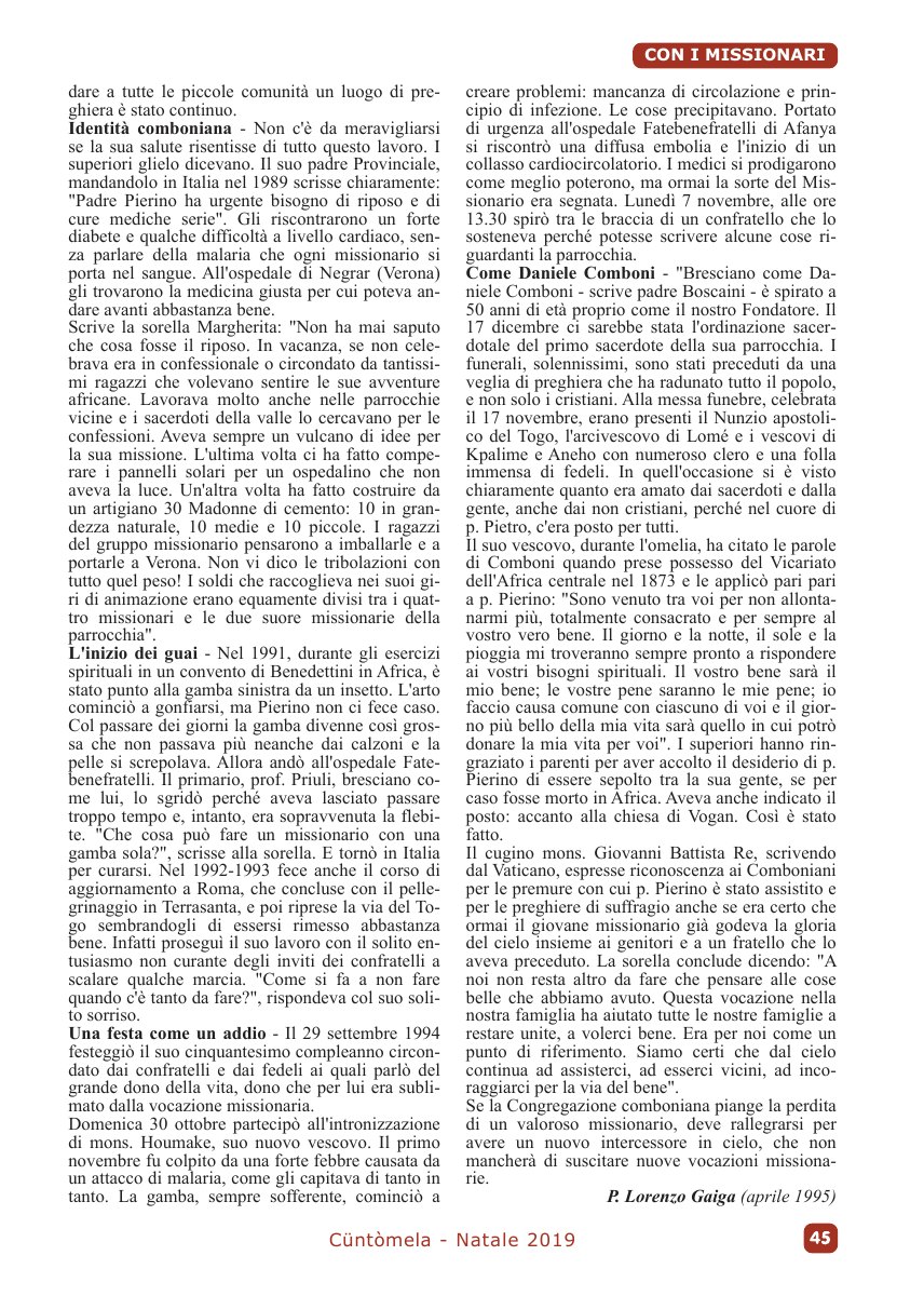 Cuntomela Natale 2019