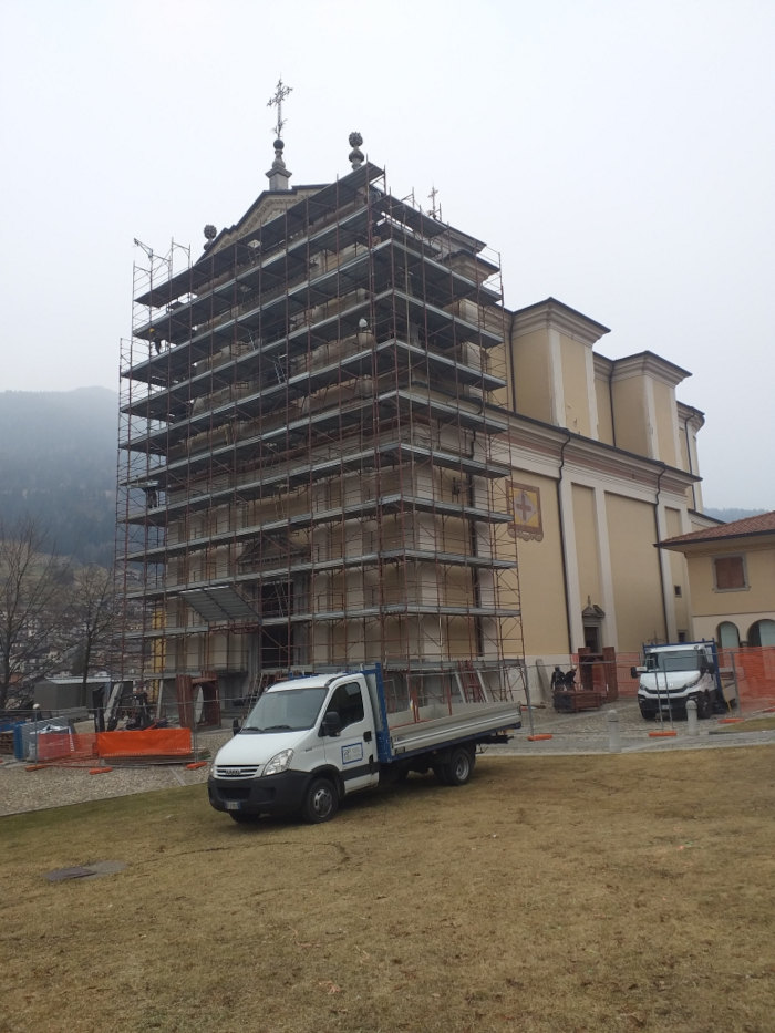 Marzo 2020: allestimento del cantiere