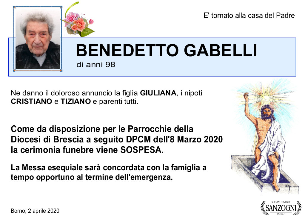 defunto benedetto gabelli