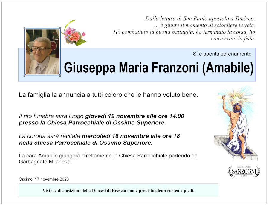 17-11-2020: def giueseppa maria franzoni