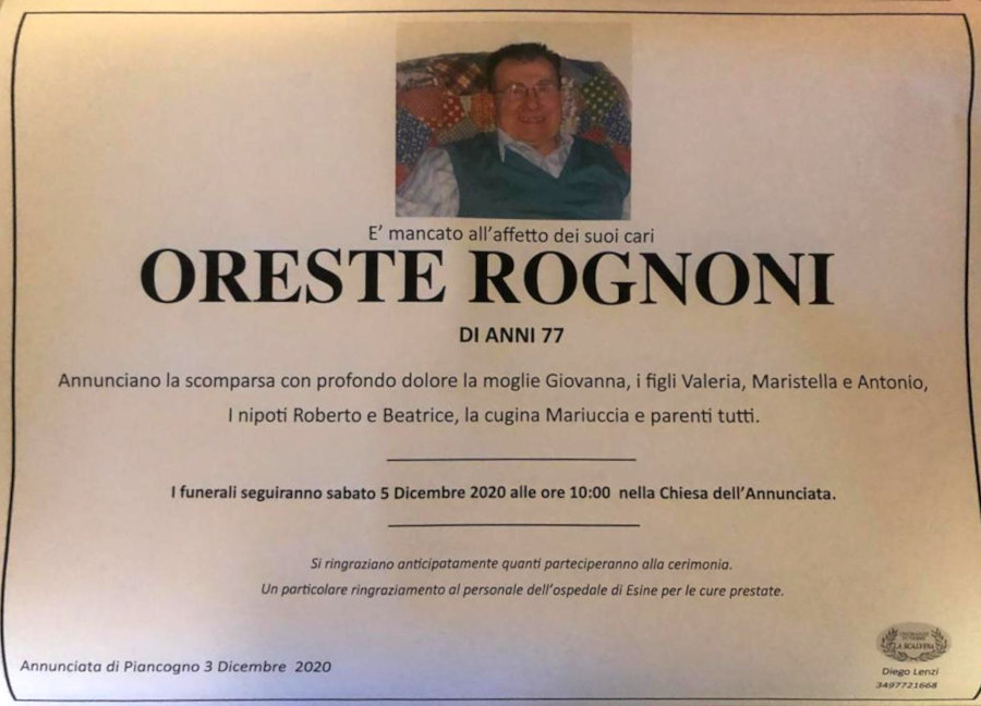 3-12-2020: def Oreste Rognoni