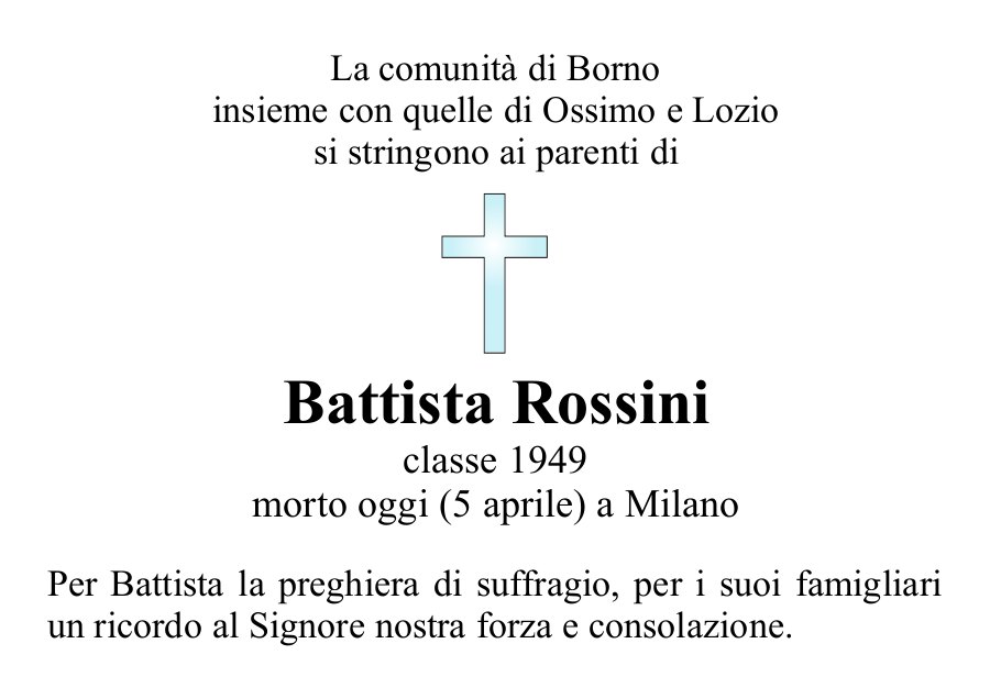 defunto Battista Rossini