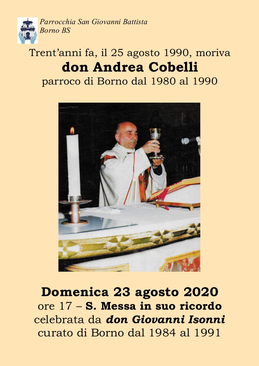 23-8-2020 ricordo don Andrea Cobelli