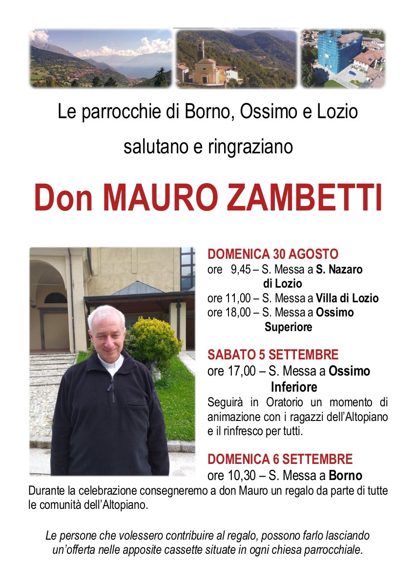 30 agosto 5 e 6 sett. 2020: saluto a don Mauro