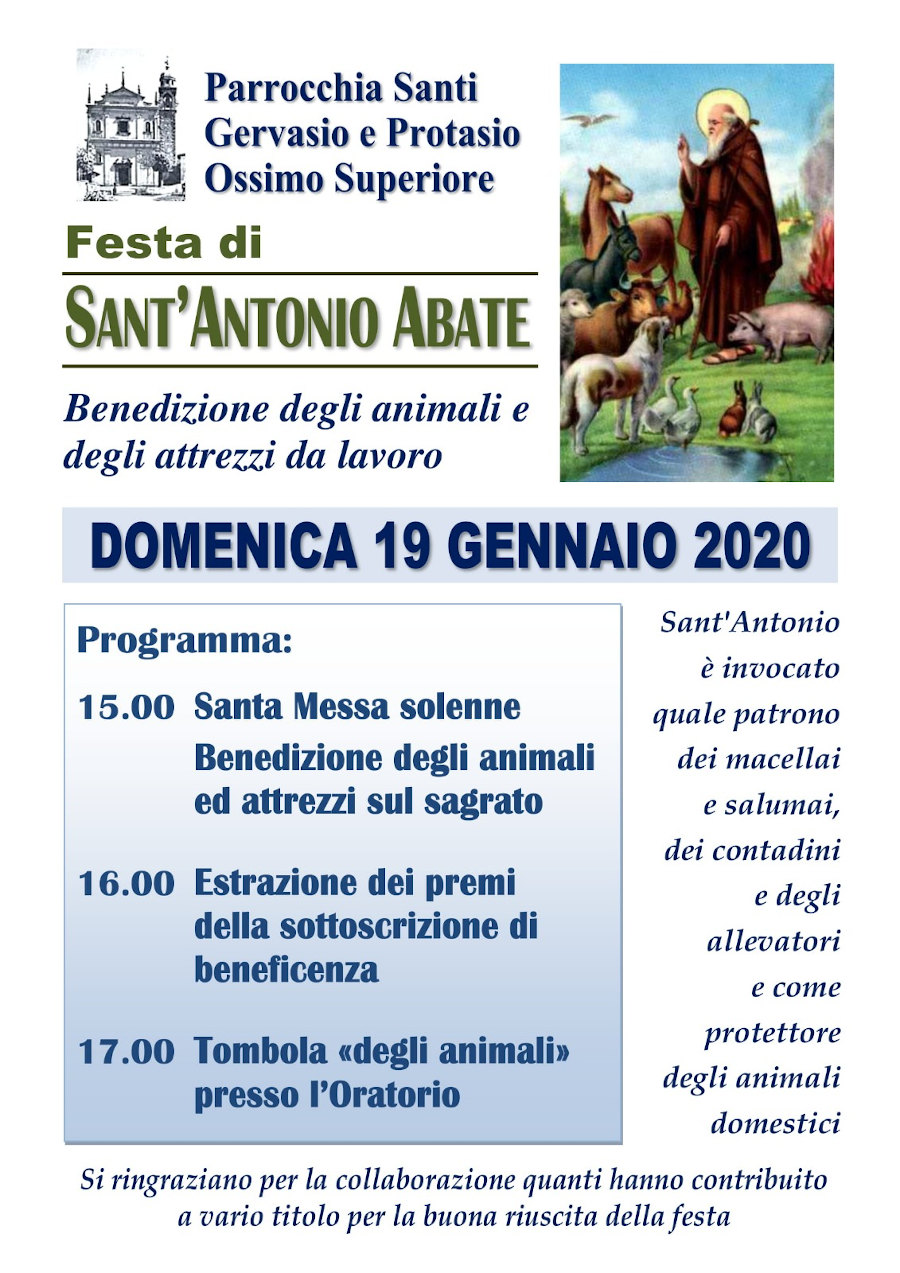 19-1-2019: festa di s. Antonio ossimo sup