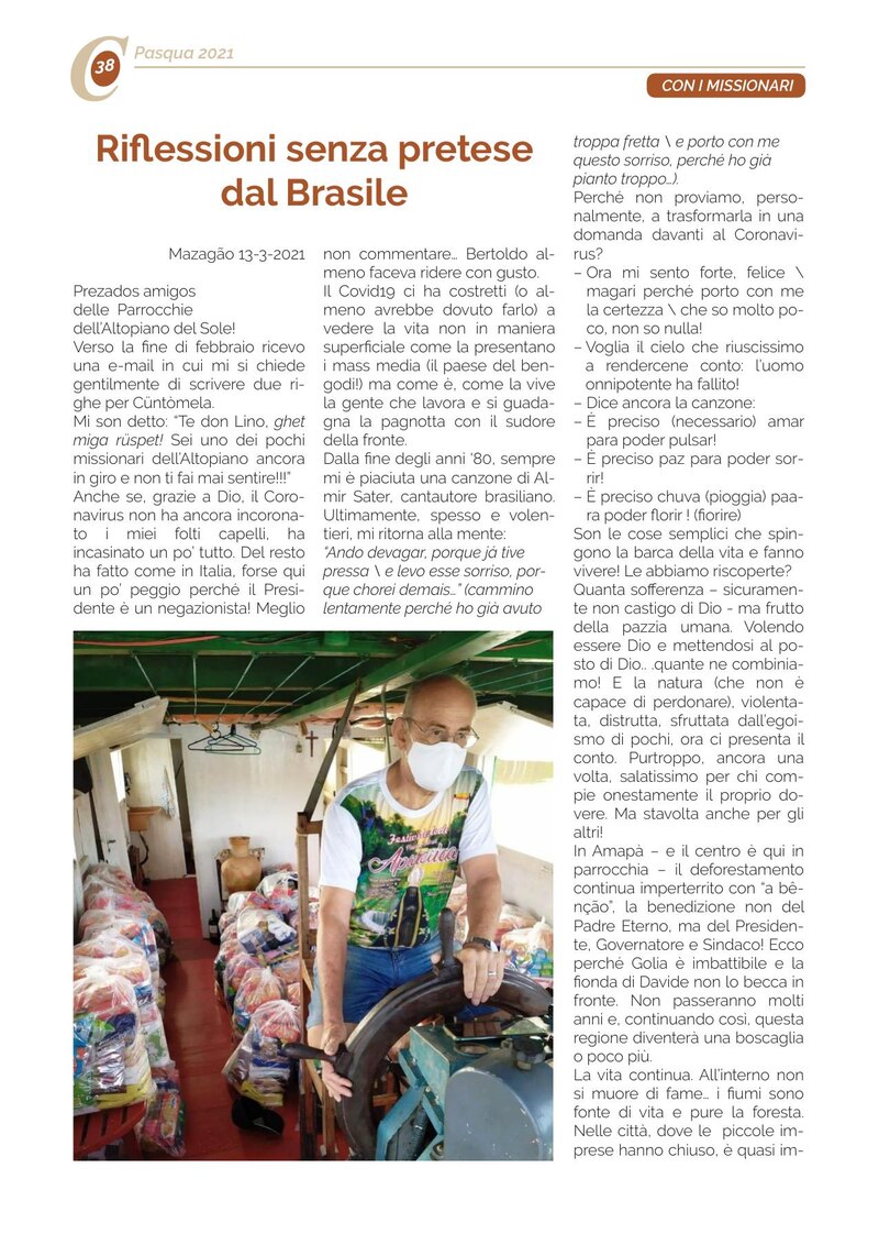 Riflessioni senza pretese dal Brasile