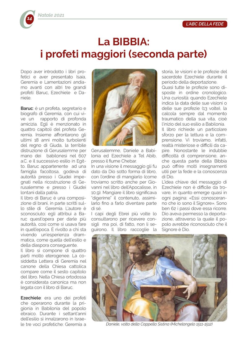 La BIBBIA: i profeti maggiori (seconda parte)