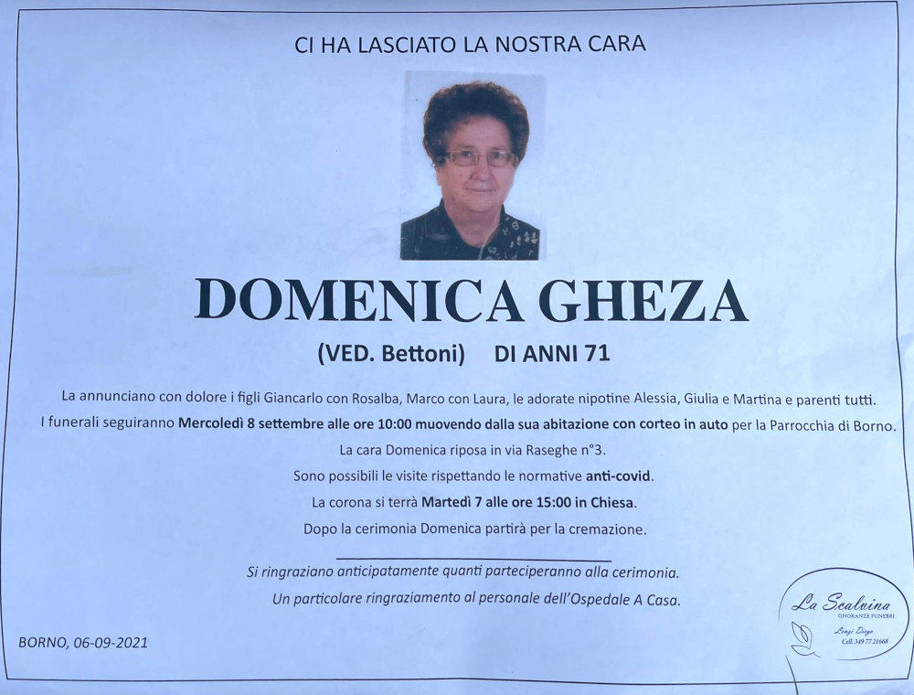 6-9-2021: def domenica gheza