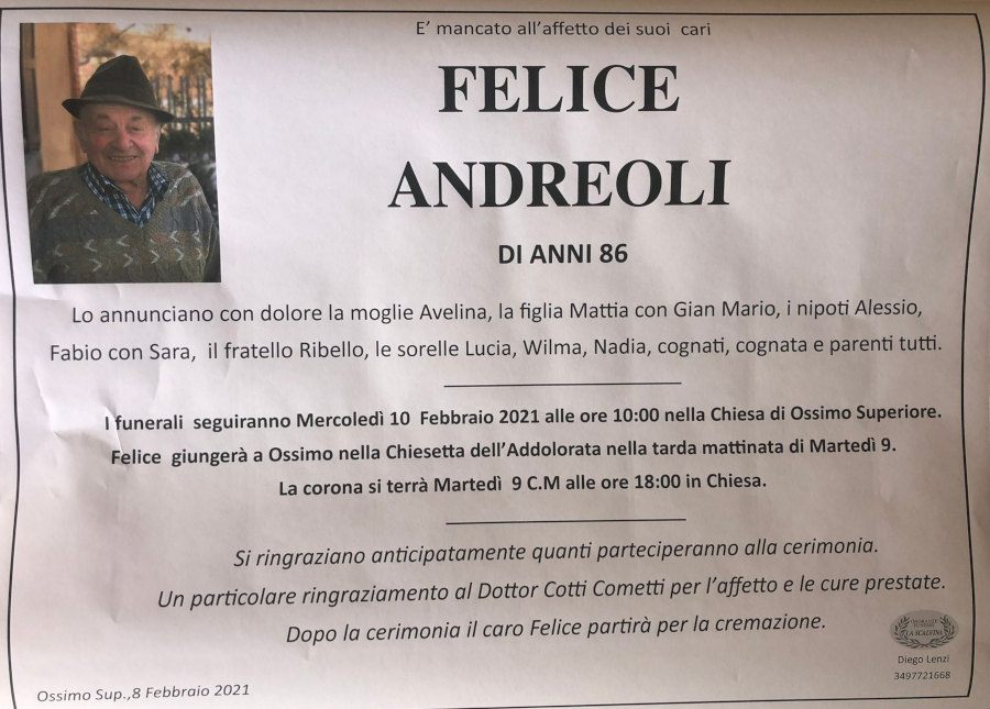 8 feb. 2021 def felice andreoli