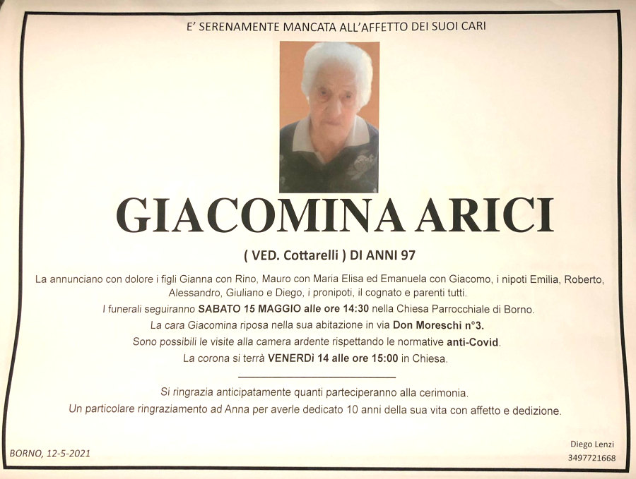 12-5-2021: def giacomina arici