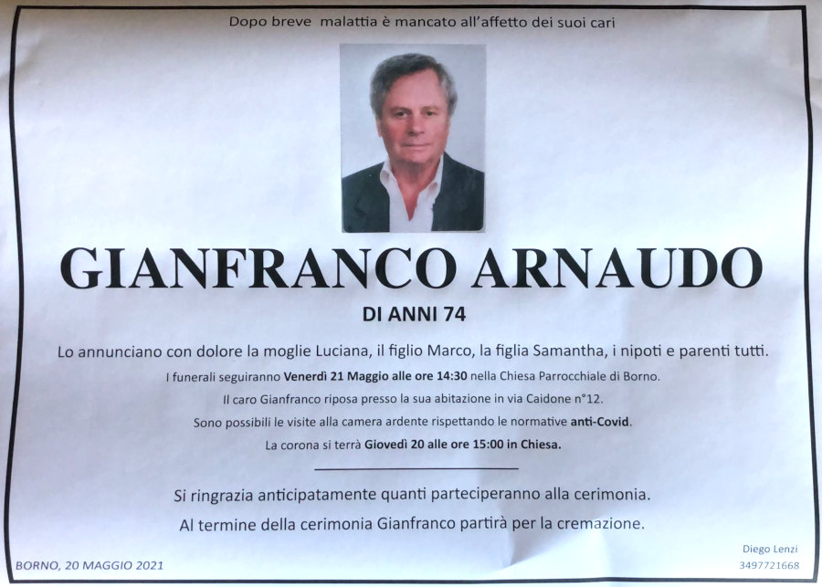 20-5-2021: def gianfranco arnaudo