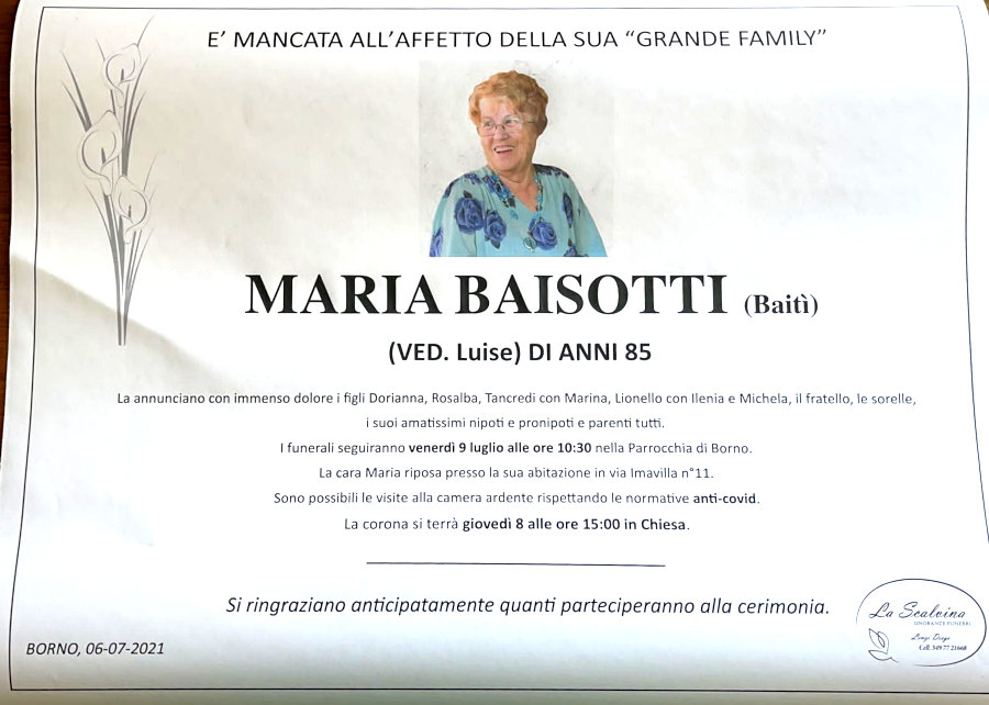 6-7-2021: def maria baisotti