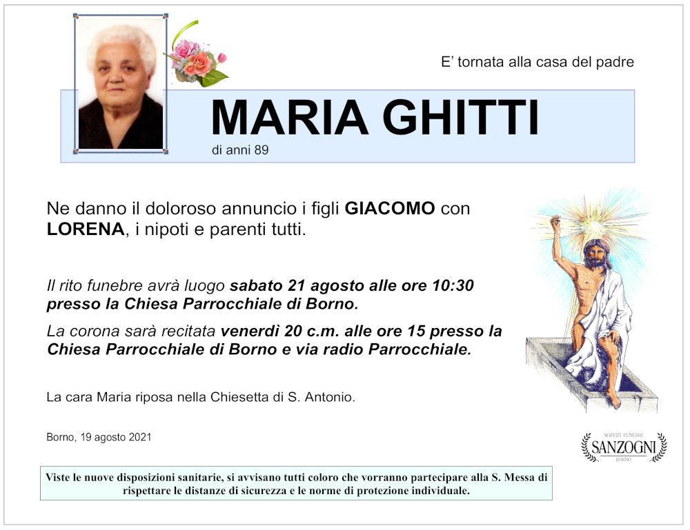 19-8-2021: def maria ghitti