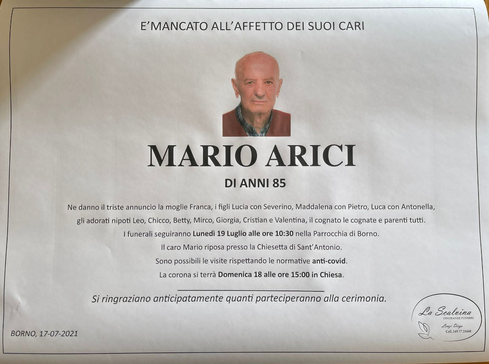 17-7-2021: def mario arici