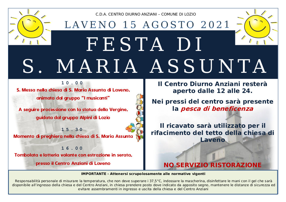 15-8-2021: festa Maria Assunta a Lozio