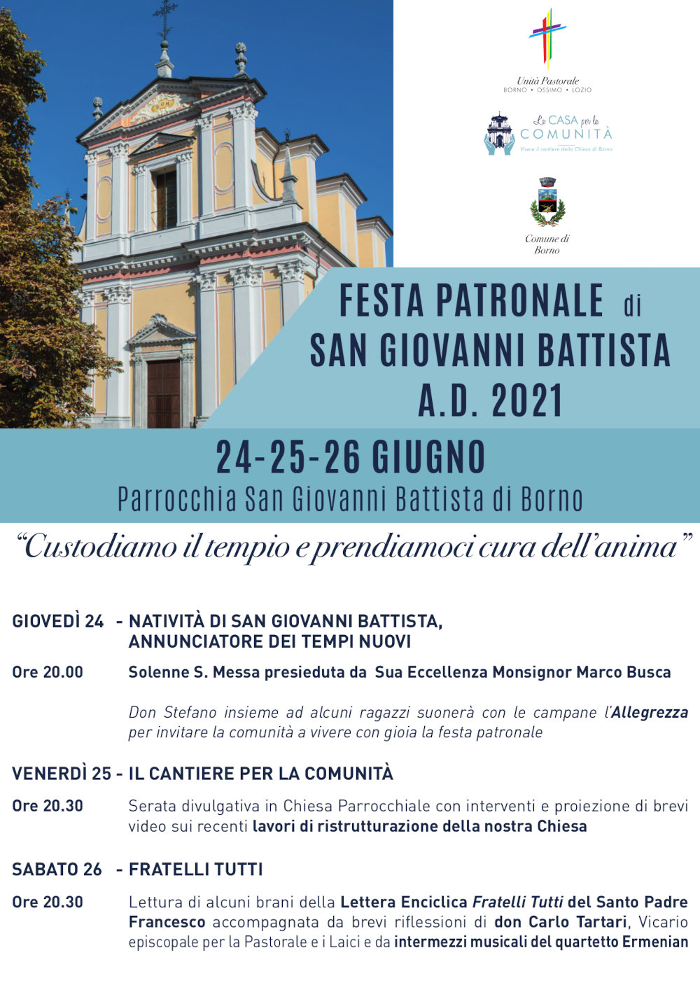 24 25 26 giugno 2021: festa s. Giovanni Battista a Borno