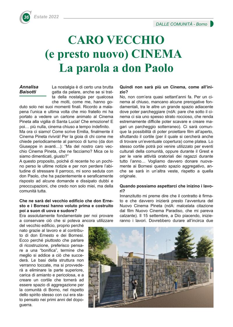 CARO VECCHIO (e presto nuovo) CINEMA La parola a don Paolo