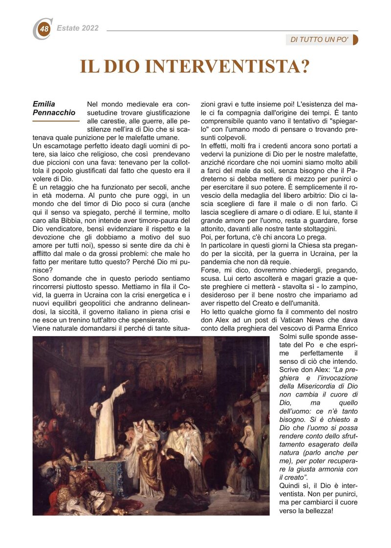 IL DIO INTERVENTISTA?
