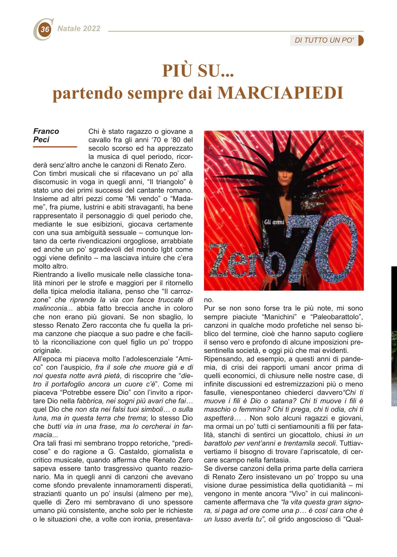 PIÙ SU... partendo sempre dai MARCIAPIEDI