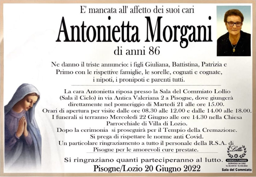 20-6-2022: def antonietta morgani