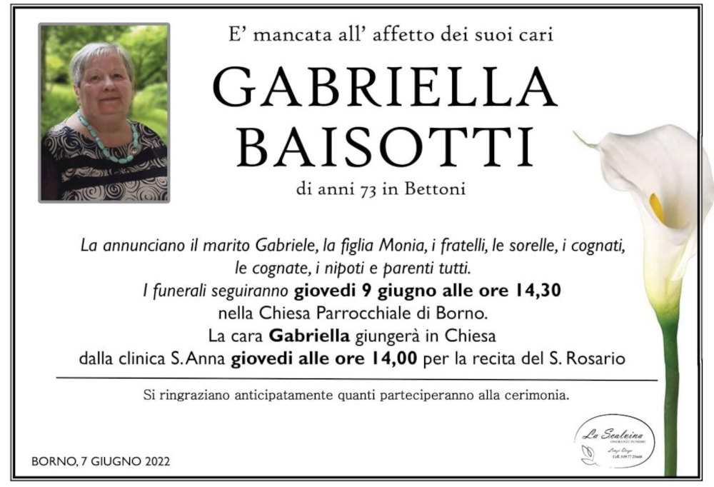 7-6-2022: def gabriella baisotti