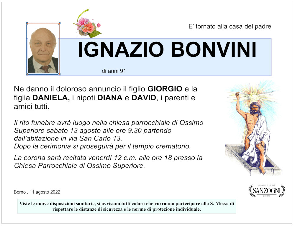 11 agosto 2022: def ignazio bonvini