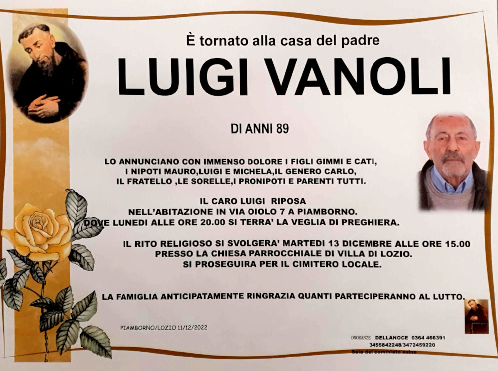 11 dicembre 2022: def luigi vanoli