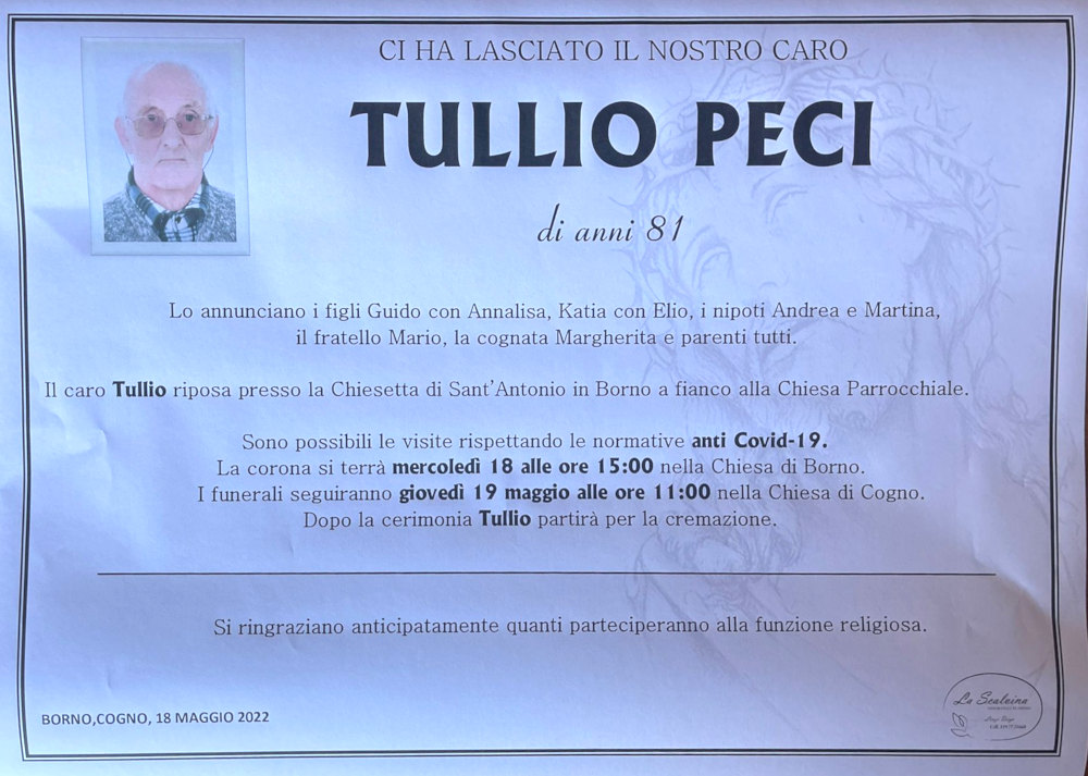 18-5-2022: def tullio peci