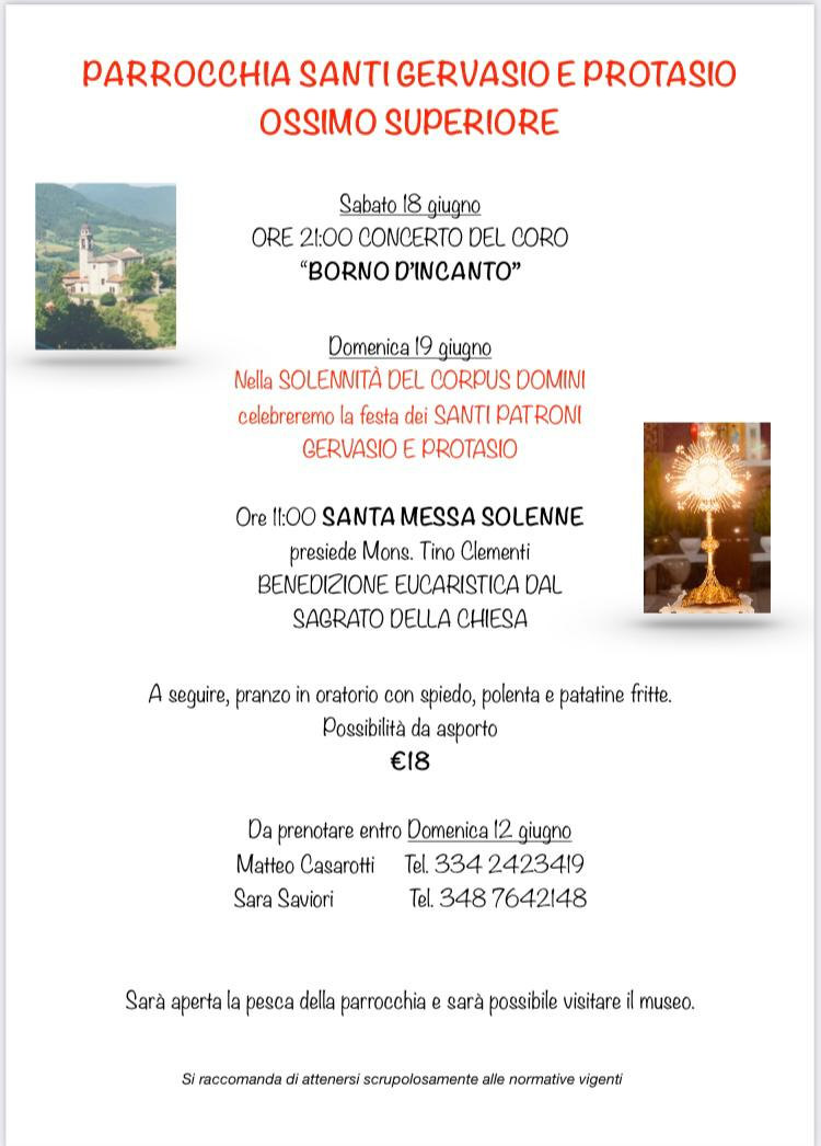 19-6-2022: Festa patroni Ossimo Sup.