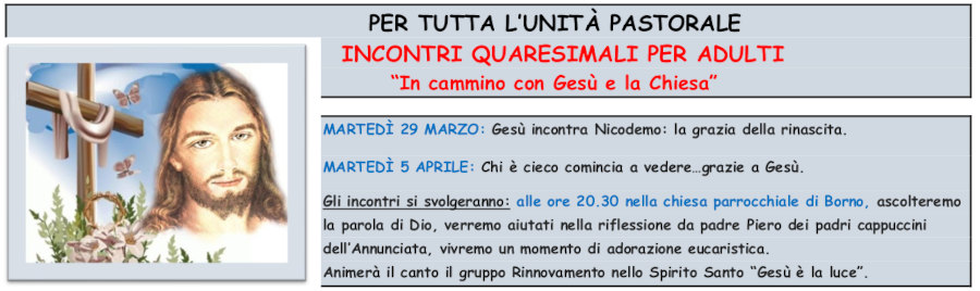 29 marzo 5 aprile 2022: incontri di spiritualità