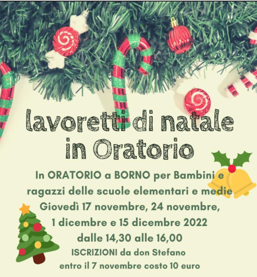 novembre 2022: lavoretti di natale in oratorio