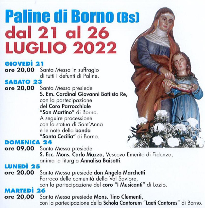 21-26 luglio 2022: festa s. anna a Paline