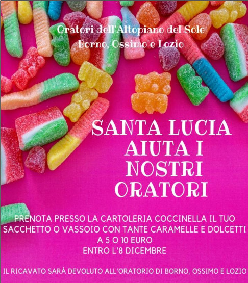 novembre 2022: s. lucia dolcetti per aiutare i nostri oratori