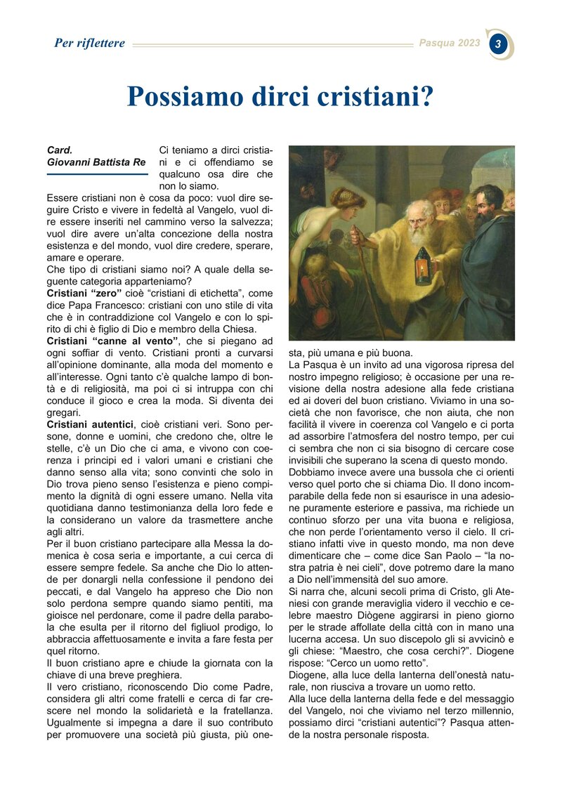 Possiamo dirci cristiani?