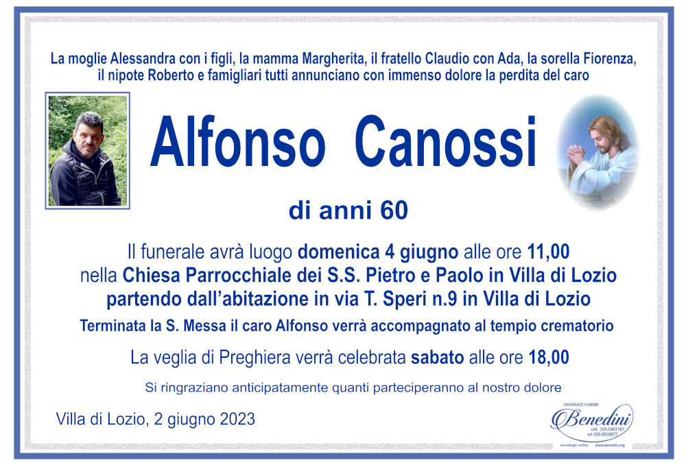 2 giugno 2023: def alfonso canossi